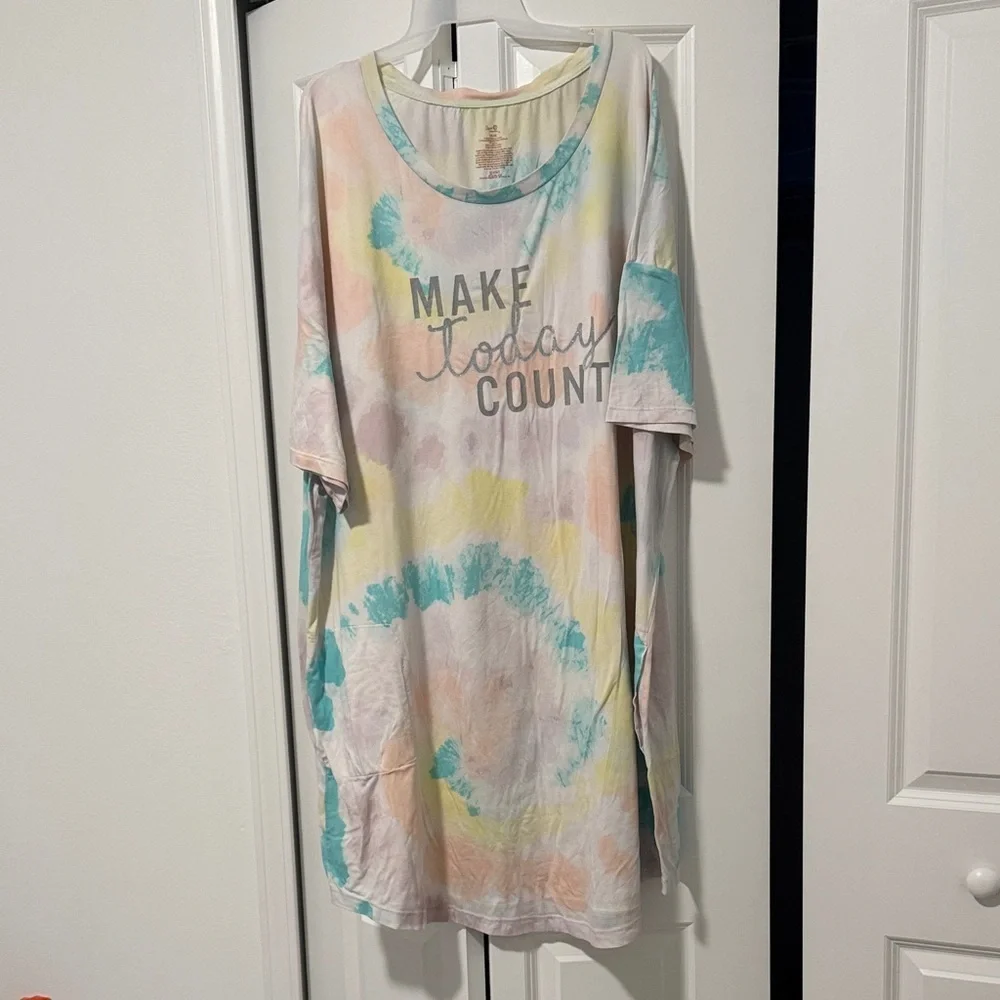 Secret Treasures Pastel T-Shirt Dress - Picture 1 of 3